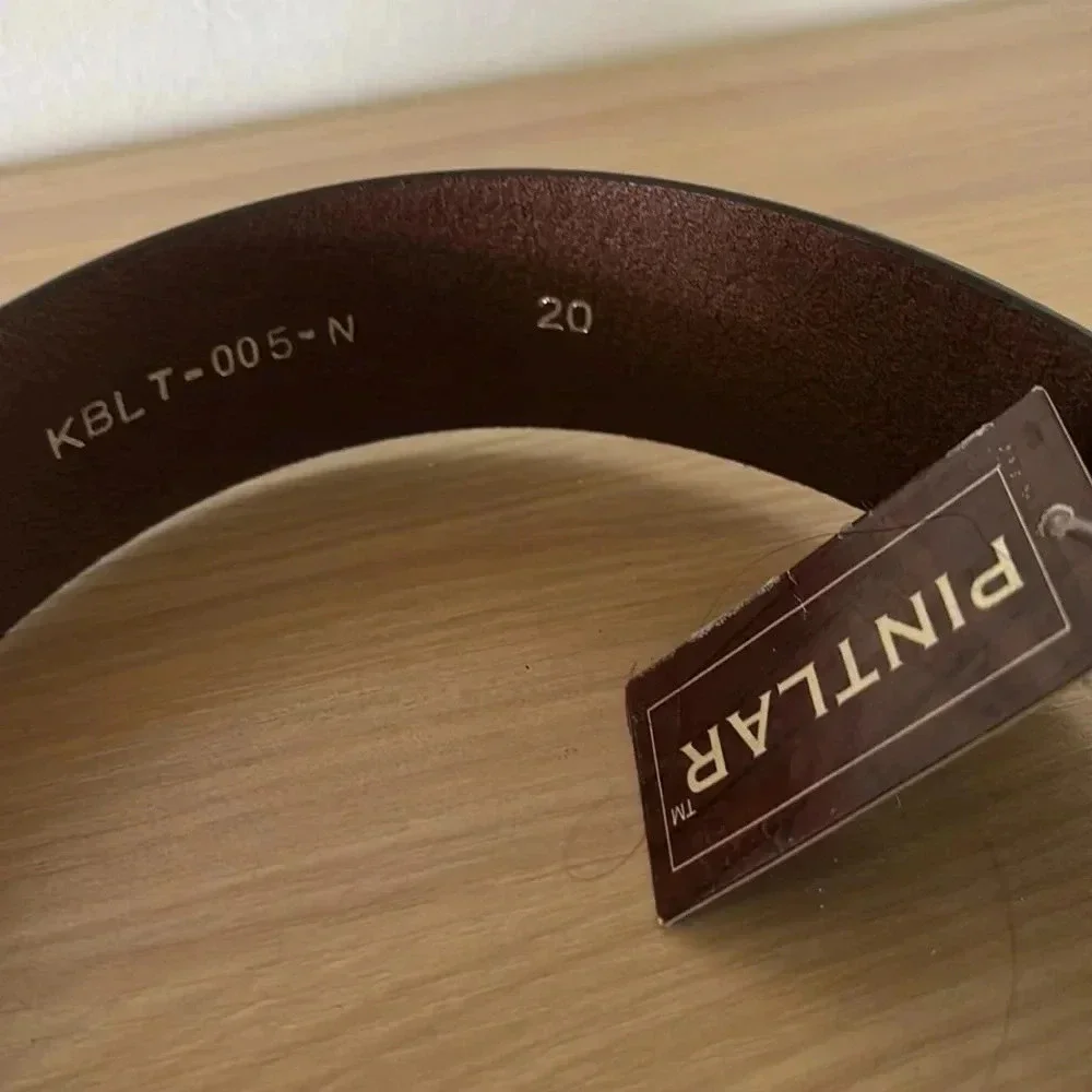 Pintlar light tan leather belt